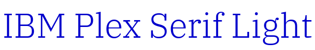 IBM Plex Serif Light लिपि